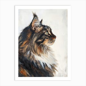 Norwegian Forest Cat Painting 3 Art Print