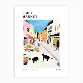 The Food Market In Berlin 1 Illustration Poster Art Print