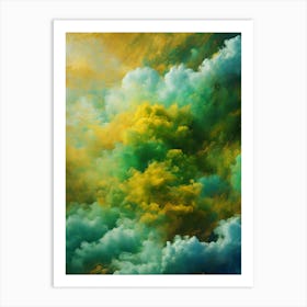 Abstract Cloud Splatter Art Print