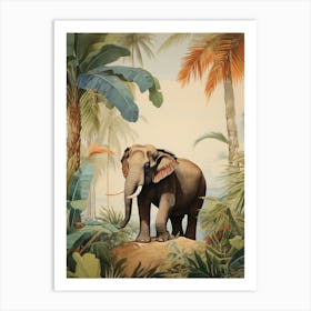 Elephant 5 Tropical Animal Portrait Art Print