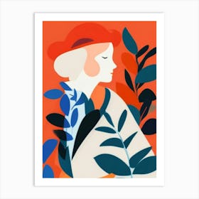 Woman In A Red Hat Art Print