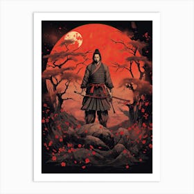Samurai Rinpa School Style Illustration 8 Art Print
