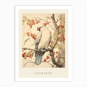 Beatrix Potter Inspired  Animal Watercolour Cockatoo 1 Art Print