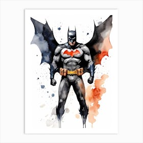 Batman Watercolor Painting (2) Art Print