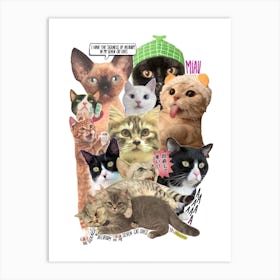 ♥ cats delirium ♥ Art Print