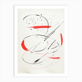 Abstract Design Featuring A Collection Of Organic Marks Circular Strokes Meeting Atcdoticals Empha (3) Art Print