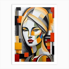 Abstract Painting Woman's Face Wall Art Paintings, Artwork Wall Painting For Living, Room Bedroom , Office ,Hallway, Kitchen, Wall Decors  Art Print