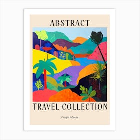 Abstract Travel Collection Poster Pacific Islands 1 Art Print