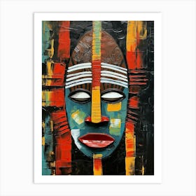 Ritualistic Realms; African Masked Marvels Art Print