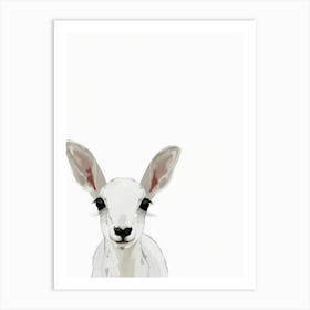 White Deer Art Print