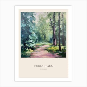 Forest Park Portland United States 2 Vintage Cezanne Inspired Poster Art Print