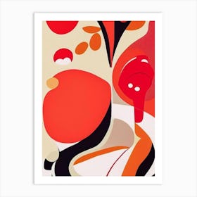 Abstract Red Giant Musted Pastels Art Print