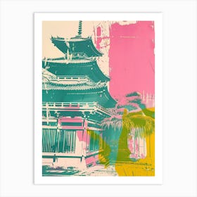 Himeji Japan Duotone Silkscreen 9 Art Print