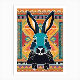 Aztec Rabbit Quilting Art, 1475 Art Print