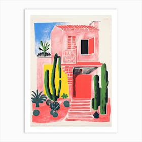 A House In Mallorca, Abstract Risograph Style 3 Art Print