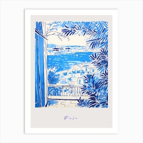 Pula Croatia 4 Mediterranean Blue Drawing Poster Art Print