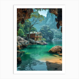 House In A Cave Art Print