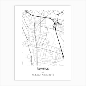 Seveso,Italy Minimalist Map Art Print