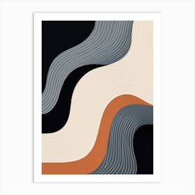 Abstract Wavy Lines 1 Art Print