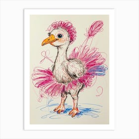 Pink Dove Art Print