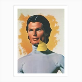 Christopher Reeve Retro Collage Movies Art Print