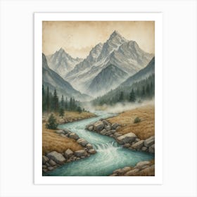 Mountain Stream Art Print