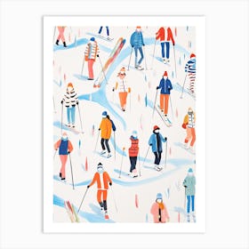 Gstaad   Switzerland, Ski Resort Illustration 1 Art Print