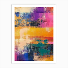 Colorful Painting With Abstract Stains Art Print