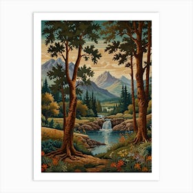 Waterfall In The Woods Art Print