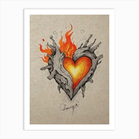 Heart Of Fire 27 Art Print