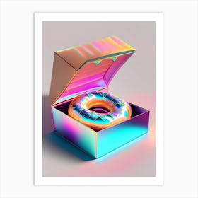 A Box Of Donuts Holographic 2 Art Print