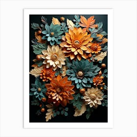 Paper Flowers 6 Art Print