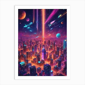 Futuristic City 3 Art Print