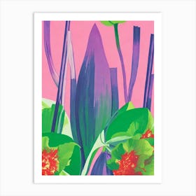 Endive 3 Risograph Retro Poster vegetable Art Print