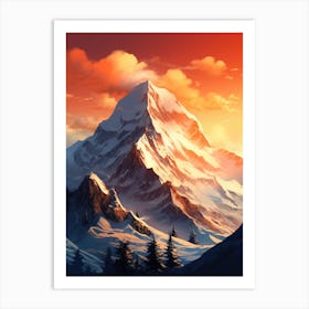 Snowy Mountains 2 Art Print