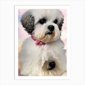 Bichon Frise 2 Watercolour Dog Art Print