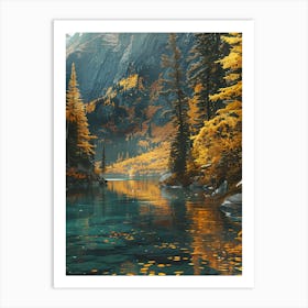 Autumn Lake Art Print