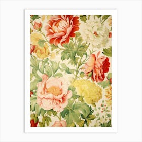 Floral Wallpaper 348 Art Print