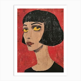 'A Woman With Yellow Eyes' Art Print