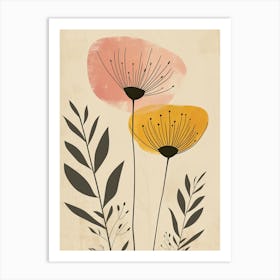 Tokyo Flower Market Boho Minimalist Style 1 Art Print