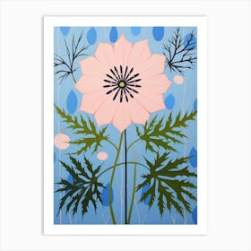 Love In A Mist Nigella 2 Hilma Af Klint Inspired Pastel Flower Painting Art Print