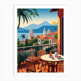Puerto Vallarta, Mexico, Graphic Illustration 1 Art Print