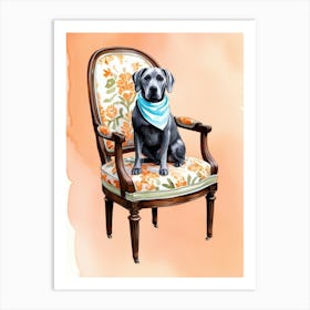 Dog In A Chair 2 Art Print