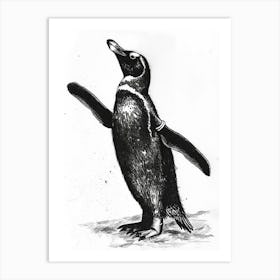 Emperor Penguin Standing On Tiptoes 3 Art Print