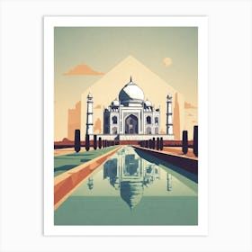 Retro Taj Mahal Art Print