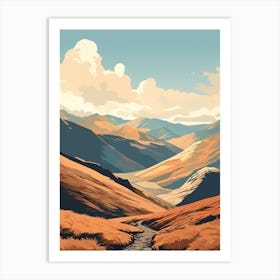 Kepler Track New Zealand 3 Hiking Trail Landscape Art Print