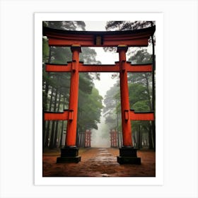 Torii Gates Japanese Illustration 4 Art Print