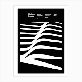Modern Curves 09, Modern Architecture Design Poster, minimalist interior wall decor Art Print