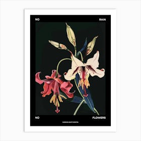 No Rain No Flowers Poster Bleeding Heart Dicentra 4 Art Print