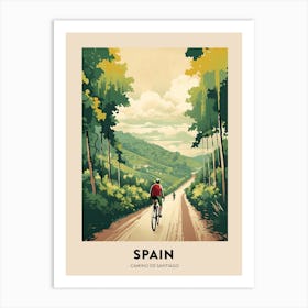 Camino De Santiago Spain 1 Vintage Hiking Travel Poster Art Print